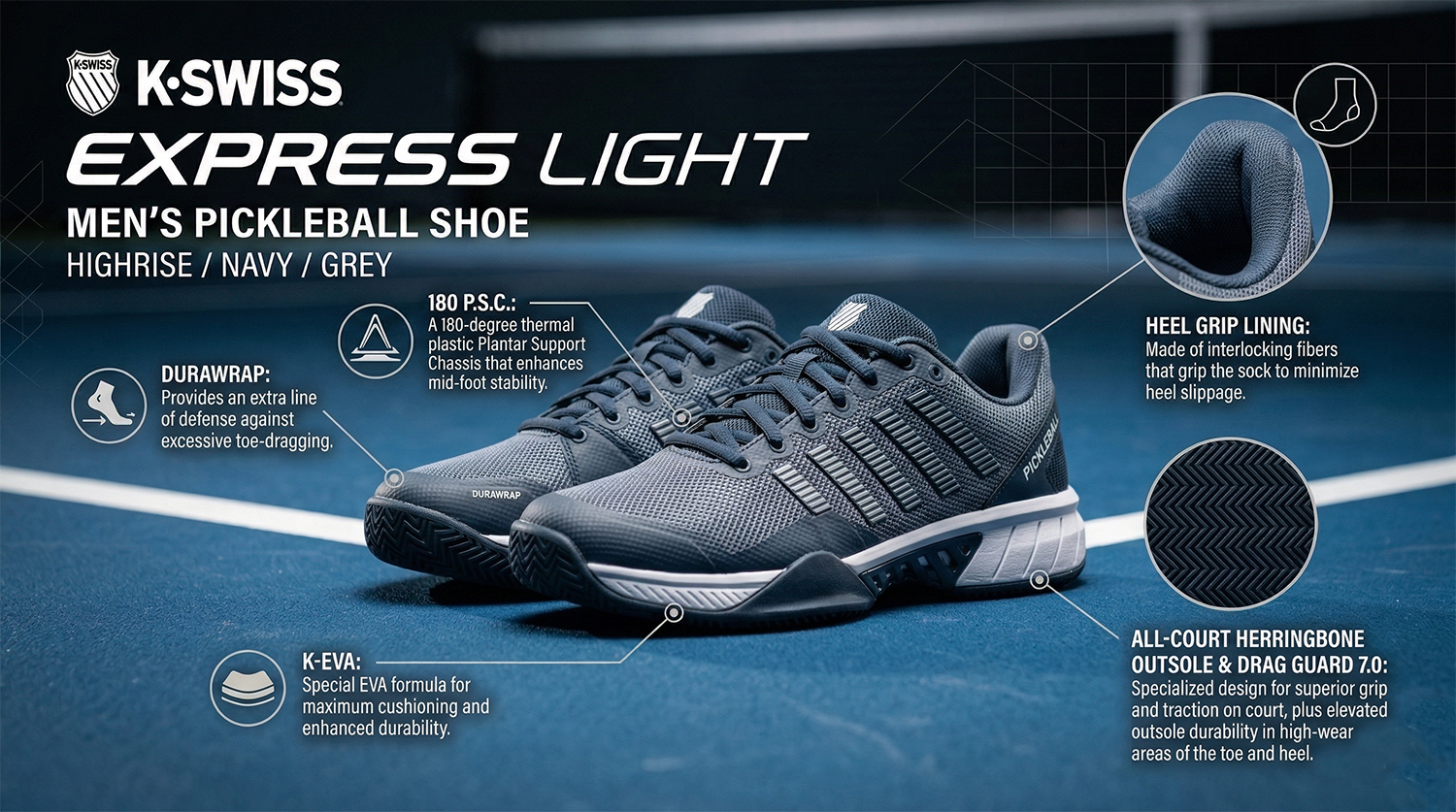 K-Swiss Express Light pickleball shoe review 2026 men