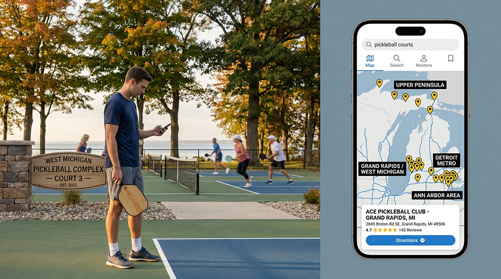Pickleball courts in Michigan